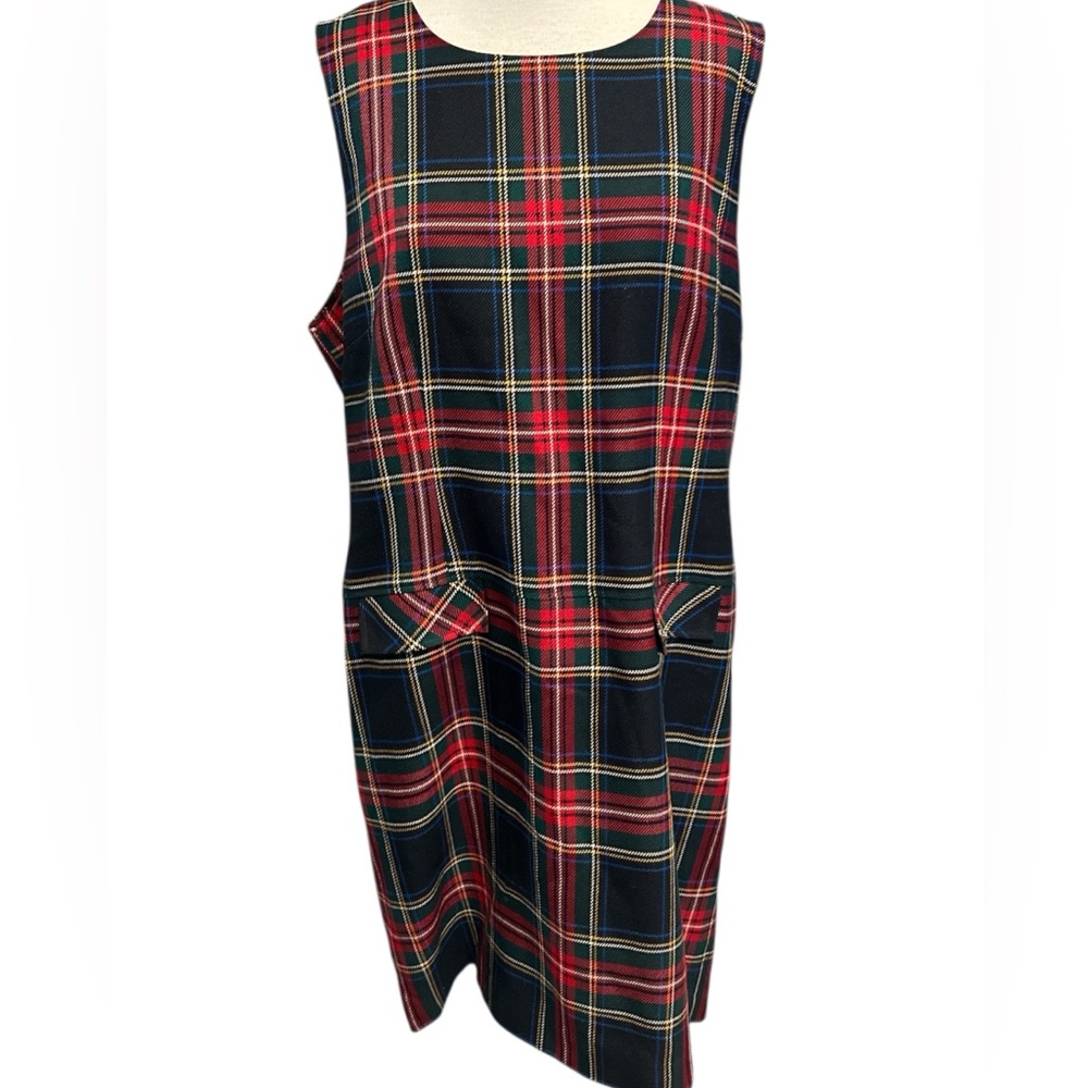 Tabi international Plaid tunic dress Royal Stewart Tartan vintage 1990 XL